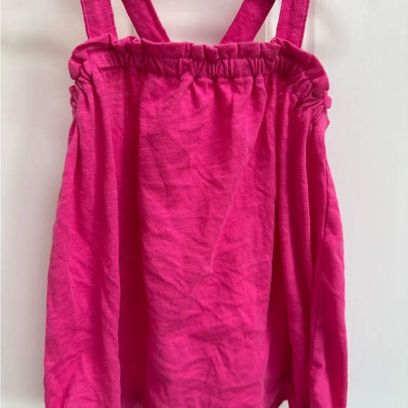 Okie Dokie 3T Girls Pink Camisole Blouse with Ruffled Neckline - Picture 2 of 5